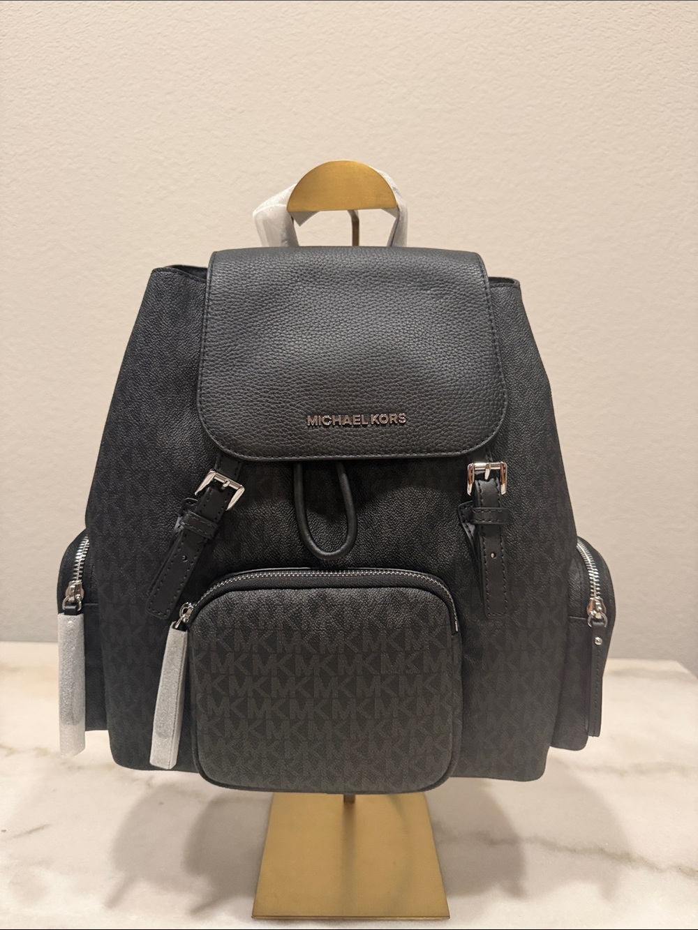 NWT Michael Kors Abbey Large Cargo Drawstring Backpack